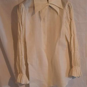 Karen Millen Top | Karen Millen Ruffle Shirt | Color: White | Size: 12 |